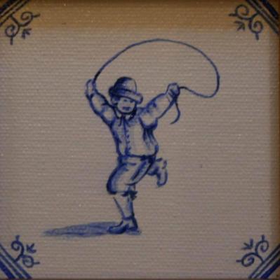 Delft Tile Series - 'Skipping Child' SOLD
