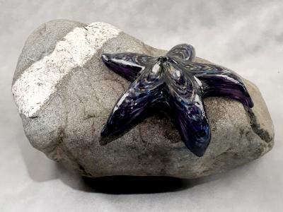 #09162509 Starfish on rock Purple 4.75''HX10.25''WX7.5''D $180.00 #09162509 Starfish on rock Purple 4.75''HX10.25''WX7.5''D $180.00