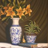 'Lilies and the Wren' SOLD