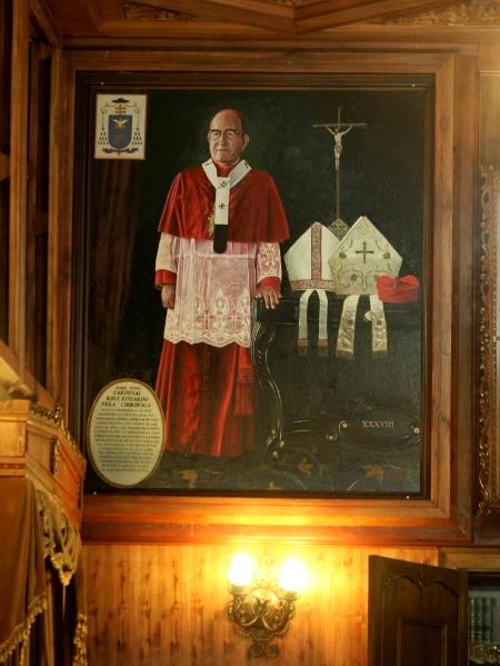 Oil portrait of Cardinal RAUL VELA, 196cm x 126cm, 2014