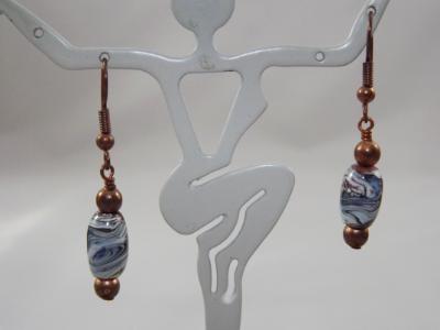 E-39 Lampwork Bead Earrings