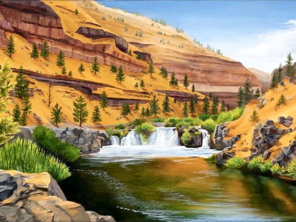 Steelhead Falls Painting
