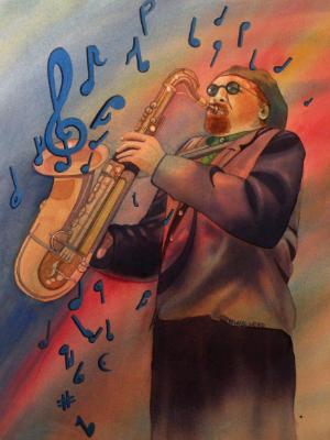 Blue Note (watercolor)