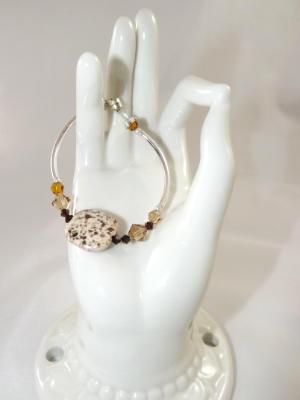 B-117 brown speckled Kazuri bead bracelet B-117 brown speckled Kazuri bead bracelet