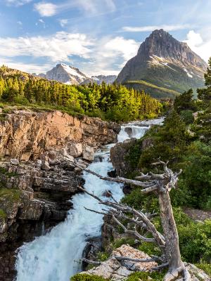 Grinnell Point and Swiftcurrent Falls Grinnell Point and Swiftcurrent Falls
