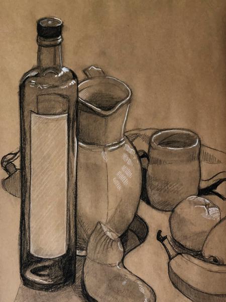 Still Life with Tall Bottle (Sold)