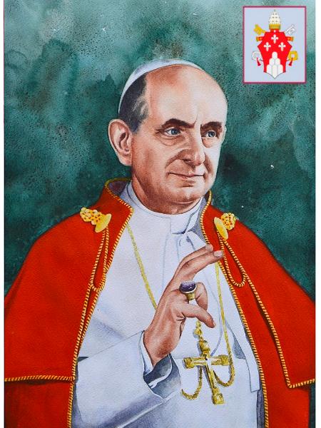Portrait of Pope PAUL VI, 80cm x 60cm, 2015