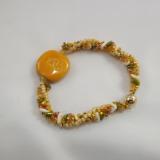 B-163 Buttercup Yellow Kazuri Bead Bracelet