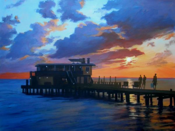 Rod Reel Pier Morning