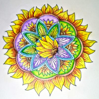 sunflower insprired mandala