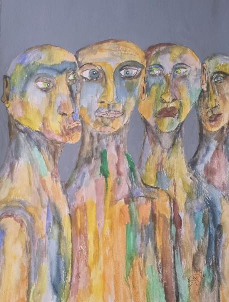 They stand in silent solidarity  