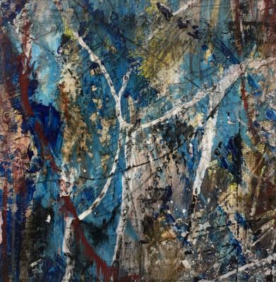 Mounted Mini Abstract 11 (Blue Series 1-12) Mounted Mini Abstract 11 (Blue Series 1-12)