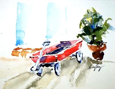 Red Wagon and Plant Red Wagon and Plant