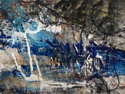 Mounted Mini Abstract 6 (Blue Series 1-12) Mounted Mini Abstract 6 (Blue Series 1-12)