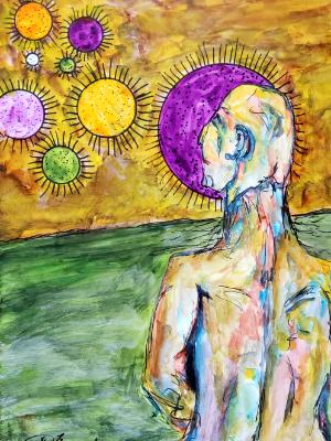 Stoicly he awaits his transformation © 2023 By Duane Kirby Jensen, 5 x 7 ink and Pen on Yupo Medium. Stoicly he awaits his transformation © 2023 By Duane Kirby Jensen, 5 x 7 ink and Pen on Yupo Medium.