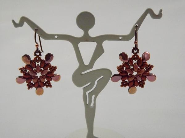 E-122 Copper Flower Earrings