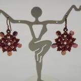 E-122 Copper Flower Earrings