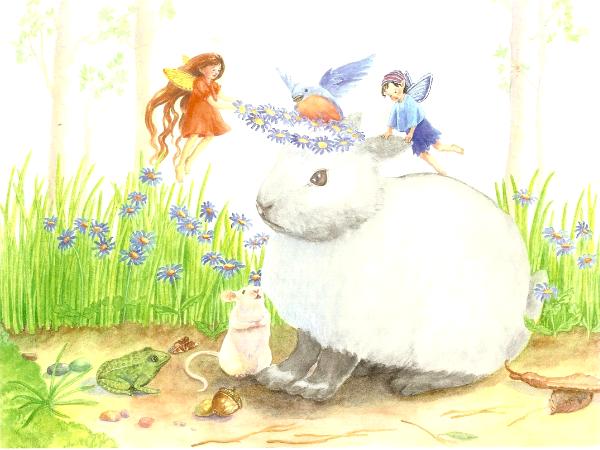fairies crowning bunny