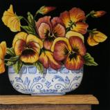 Joyful Pansies - miniature SOLD