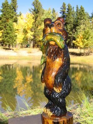 Bear with Trout $260.00 7"X24"