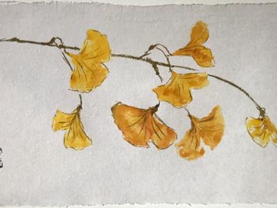 Golden Gingko 20x28"(private collection) Golden Gingko 20x28"(private collection)