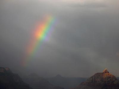 Rainbow and Vishnu Temple