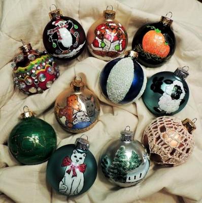 Handpainted and decorated ornaments