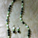 Green and black glass set
