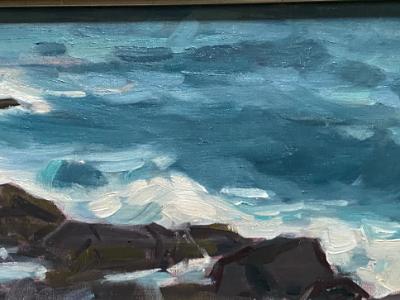 Rocks and Surf 6x12" oil Rocks and Surf 6x12" oil