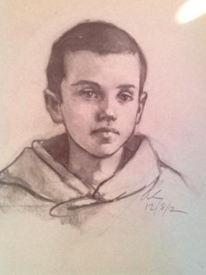 Young Boy 16x20" charcoal Young Boy 16x20" charcoal