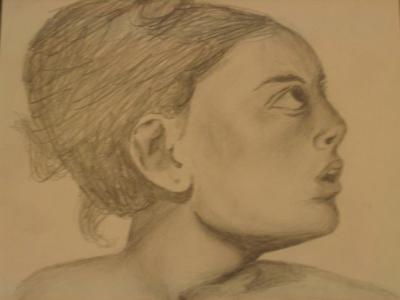 Study of 'Jeune orpheline au cimetiere' by Delacroix Study of 'Jeune orpheline au cimetiere' by Delacroix