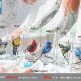 Set of Handpainted glasses: BIRDS OF NORTH AMERICA