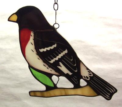 Rose-breasted Grossbeak suncatcher Rose-breasted Grossbeak suncatcher