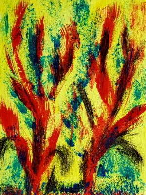 When bubbling lava resembles dancing trees. When bubbling lava resembles dancing trees.