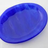 SO15049 - Clear & Cobalt Blue Wispy Soap Dish