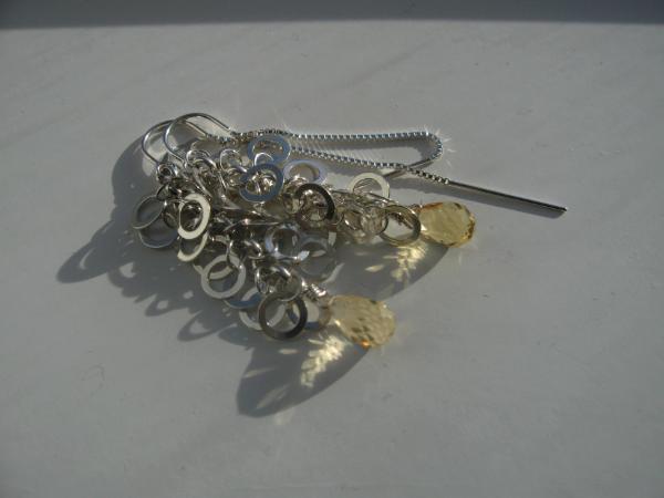 13-115 Sterling and Citrine Ear Threads