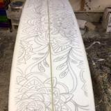 Custom foam art for Brian Wynn surfboards