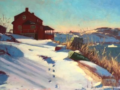 Red House in Winter 20x30" oil Red House in Winter 20x30" oil
