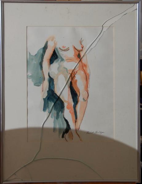 #75 Nude Sketch green background (SOLD)