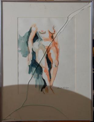 #75 Nude Sketch green background (SOLD)