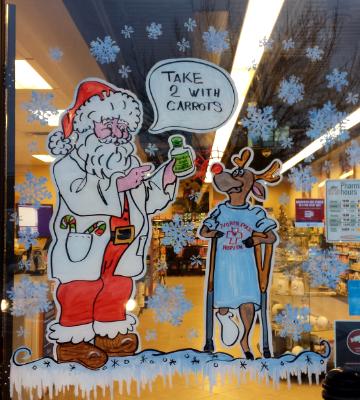 Pharmacy deer and Santa