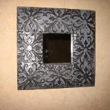 12x12handcrafted frame w 4x4in mirror