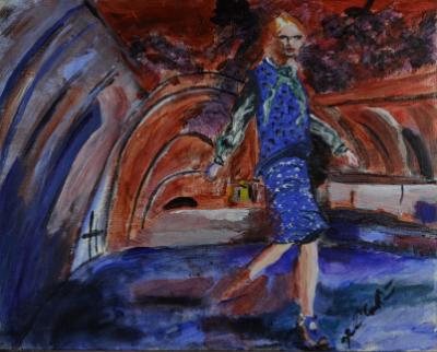 Woman in blue Woman in blue