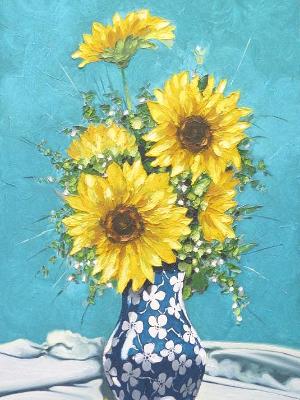 Summer sunflowers, 80cm x 60cm, 2014