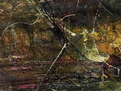 Matted Mini Abstract #23 (Olive Series 19-28) Matted Mini Abstract #23 (Olive Series 19-28)