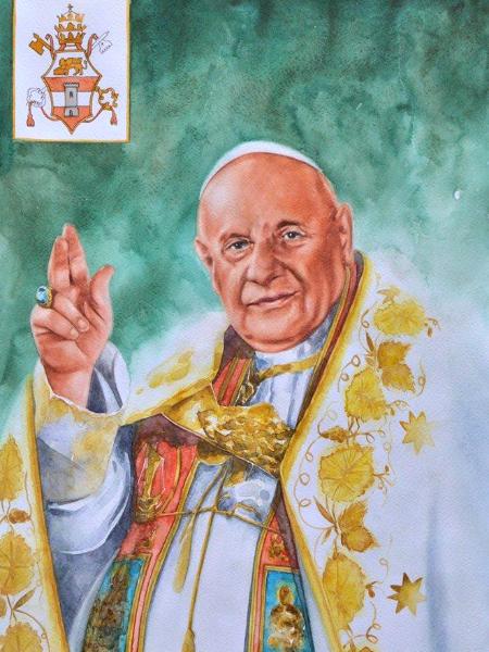 Portrait of Pope JOHN XXIII, 80cm x 60cm, 2015