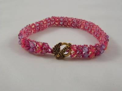 B-5 pink & lavender chevron bracelet B-5 pink & lavender chevron bracelet