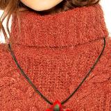 Fall Bunch Berry Leaf Necklace Pendant