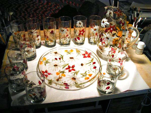 Daisy Pitcher and Glasses Set