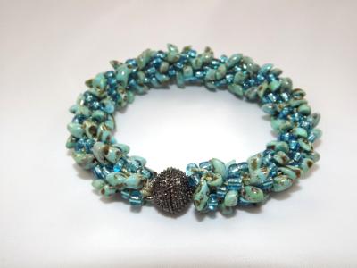 B-38 turquoise Picasso spikey bracelet